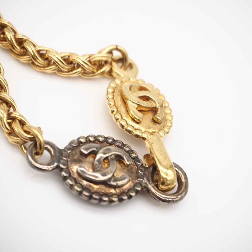 CHANEL Coco Mark Long Necklace, Resin, Gold, Red, GP, Women's - Picture 7 of 10